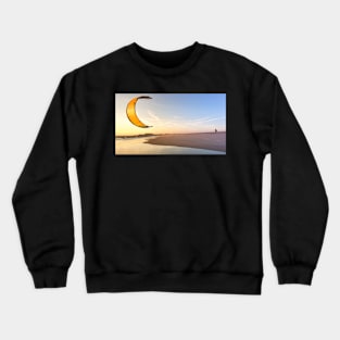 Kite surfer watching the waves Crewneck Sweatshirt